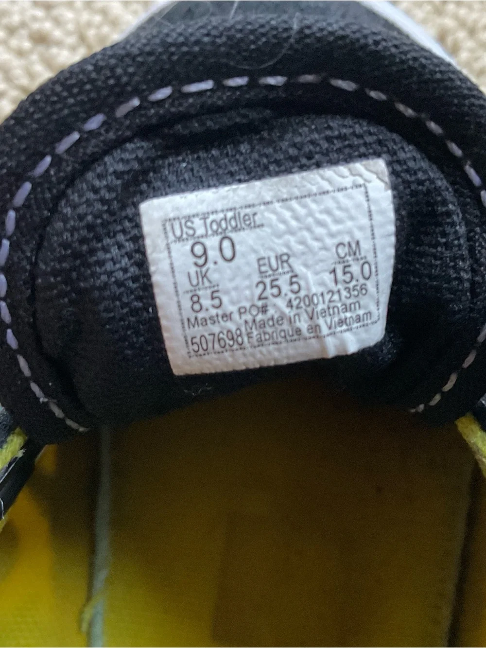 Toddler’s Vans Sunflowers Sneakers Size 9